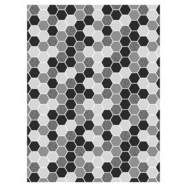 Tapeta Geometrické šestiúhelníky Minimalismus Abstrakt šedé barvy 206x275+lepidlo