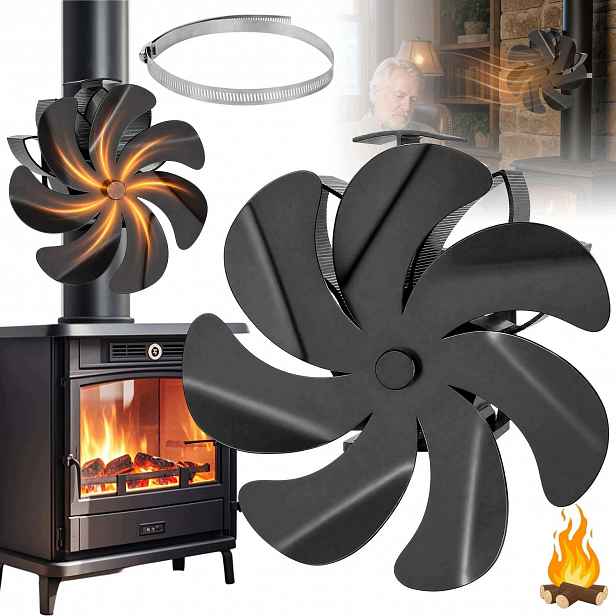 Termoelektrický Krbový Ventilátor Napájený Teplem, Ventilátor 1300 Ot/min