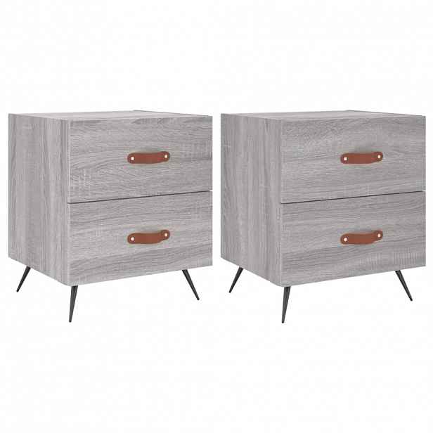 vidaXL Noční stolky 2 ks šedé sonoma 40x35x47,5 cm kompozitní dřevo