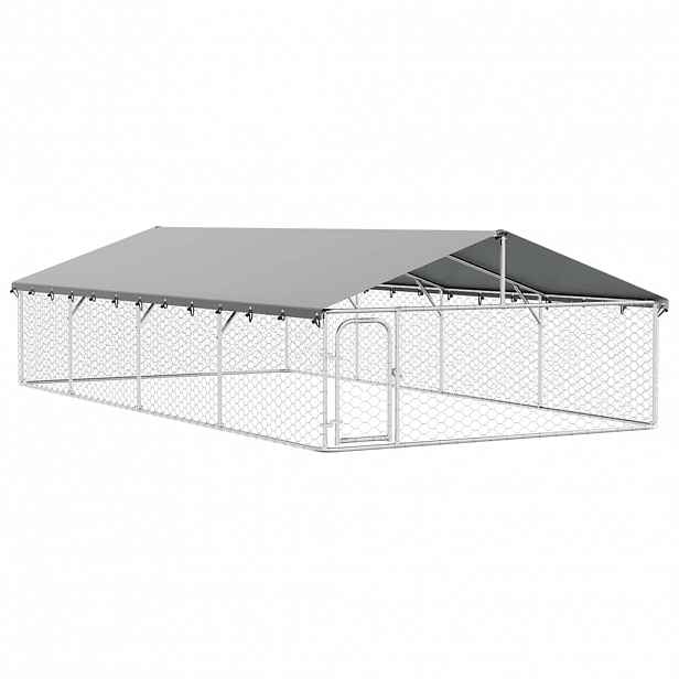 vidaXL Venkovní psí kotec se střechou 600 x 300 x 150 cm