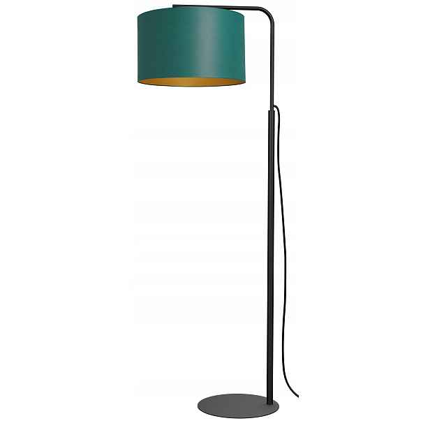 Podlahová lampa Arden Zelený Zlatý Abažur 1xE27 151 cm klasická do obývacího pokoje