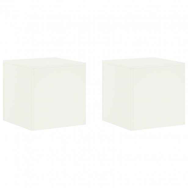 vidaXL Stojan na rostliny 2 pcs Bílá 40 x 40 x 40 cm Ocel