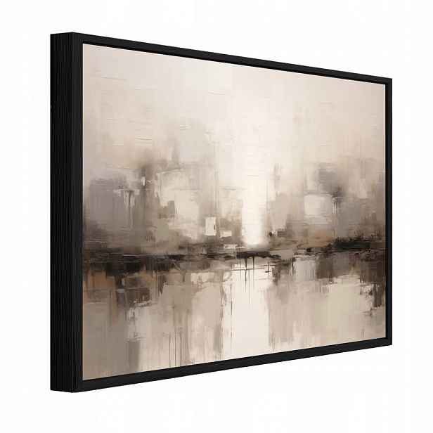 Wallarena ZARÁMOVANÉ obrazy Abstraktní Boho Béžová 100x70 cm