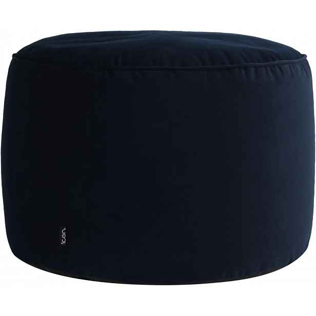 Taburet křeslo sametová modrá icon Milano Midnight Blue 55x35 cm