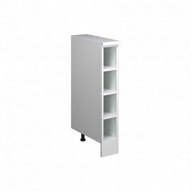 Vicco KUCHYŇSKÁ SKŘÍŇKA POD ŠIKMOU STŘECHU R-Line, Bílá/Bílá, 15 cm bez zkosení, otevřený