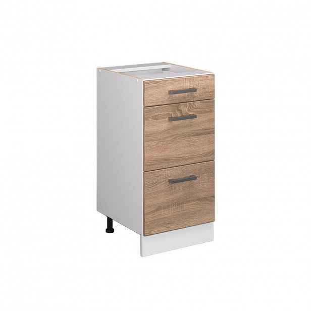 Vicco SPODNÍ SKŘÍŇKA KUCHYŇSKÉ LINKY R-Line Sonoma 40 cm se zásuvkami, bez pracovní desky