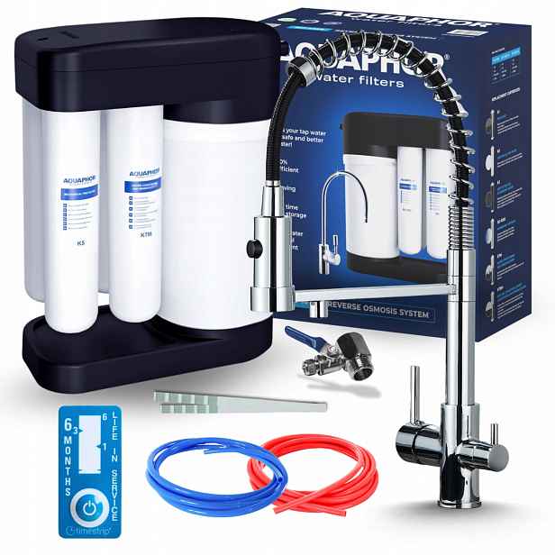 Kuchyňská Baterie S Vytahovací Sprškou, Chrom A Vodní Filtr Aquaphor Morion