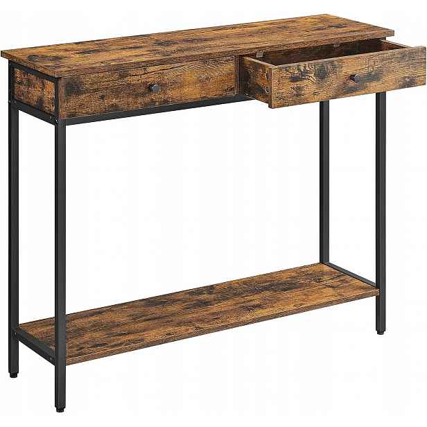 Konzolový Stolek s dvěma zásuvkami Loft 100 cm