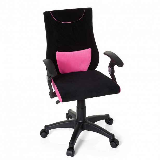MID.YOU OTOČNÁ ŽIDLE PRO MLÁDEŽ, černá, pink