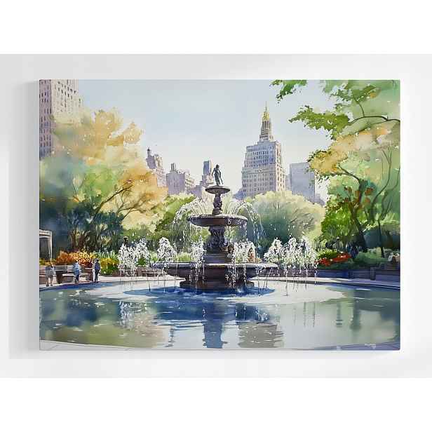 Plakát Město Nyc New York Central Park Fontána 100x75