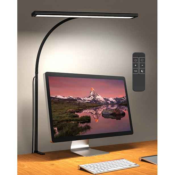 Stolní lampa 160 Led se svorkou, 30 režimů svícení, dálková 360°