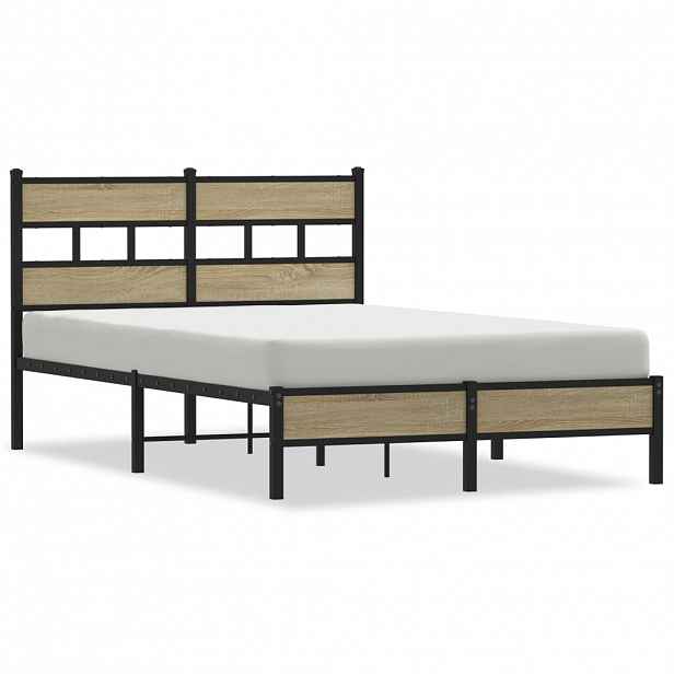 vidaXL Rám postele bez matrace dub sonoma 120x190 cm kompozitní dřevo