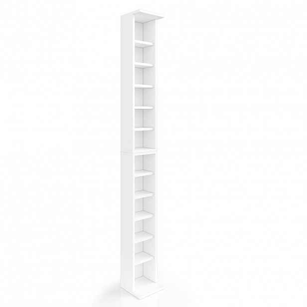Vicco POLICE NA CD Bílá 21 x 183.6 cm Velká sada 2 kusů