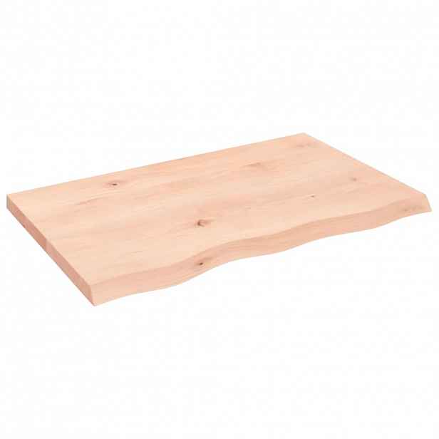 vidaXL Stolní deska 80x50x(2-4) cm neošetřený masivní dubové dřevo