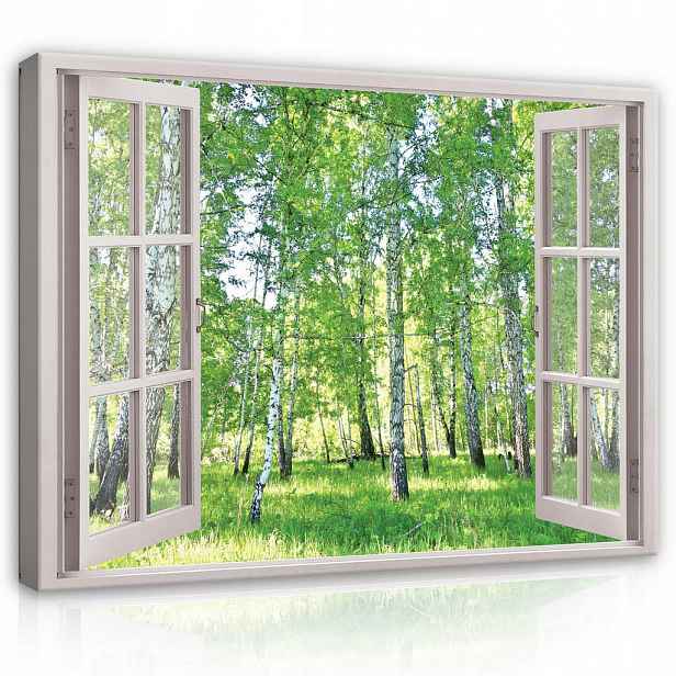 Wallarena PLÁTNOVÝ tisk lesní scenérie příroda moderní styl 120x80 cm