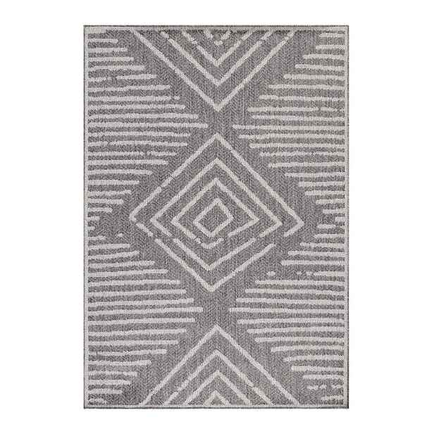 AKCE: 👣🛡️140x200 cm Kusový koberec Aruba 4902 grey – na ven i na doma + protiskluzová úprava, šedá, chodba / předsíň, Ayyildiz