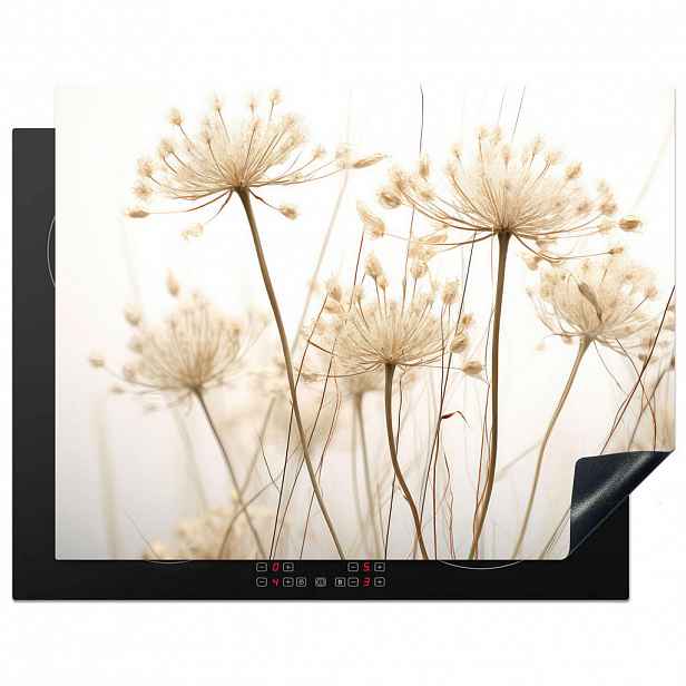 MuchoWow KRYT NA INDUKČNÍ DESKU Květiny - bílé - sluneční světlo 77x59 cm