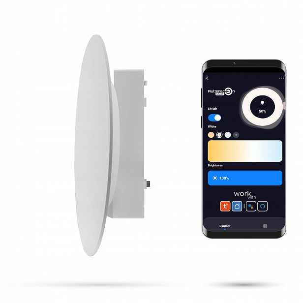 Reflektor Zigbee Tuya Round 6W BD6 Slim Track a FiberFLEX 48VDC Bílý