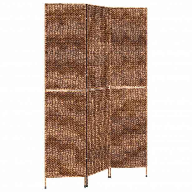 vidaXL Paraván 3panelový hnědý 122 x 180 cm vodní hyacint