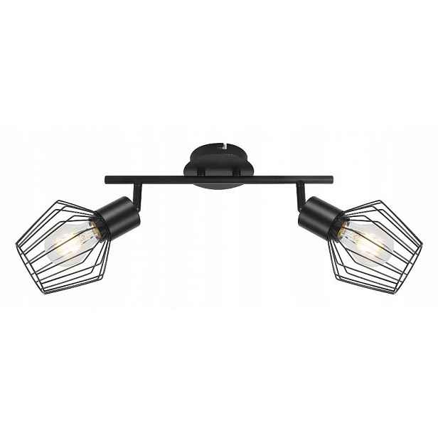 Černá spotová lampa Belano s industriálním nástěnným akcentem Rabalux