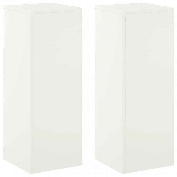 vidaXL Stojan na rostliny 2 pcs Bílá 30 x 30 x 80 cm Ocel