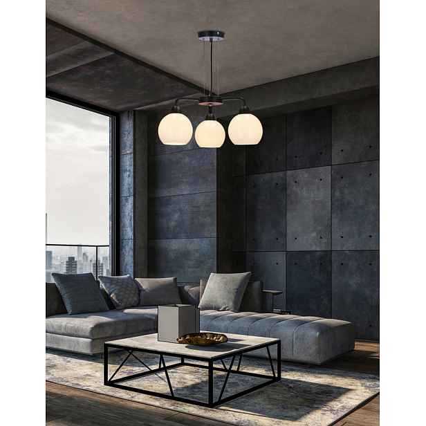 Závěsná lampa Caldera 3x60W E27 stínidlo bílé