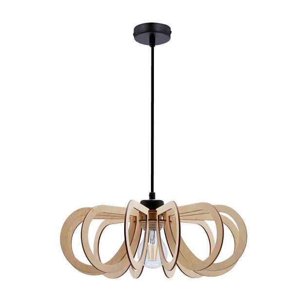 Závěsná lampa Eco 5 1x40W E27 dřevěné stínidlo