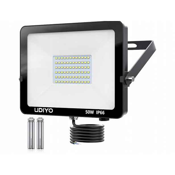 Led venkovní reflektor 50 W, 5000 lumenů, jasné světlo