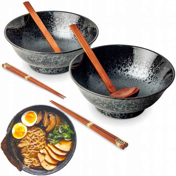 Sada misek a tyčinek na polévku a těstoviny Ramen Motiv Koge