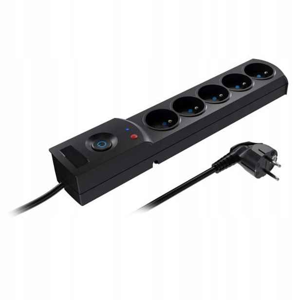 Zásuvková lišta proti přepětí 5 m 3x1 5 zásuvek IP20 Mammooth