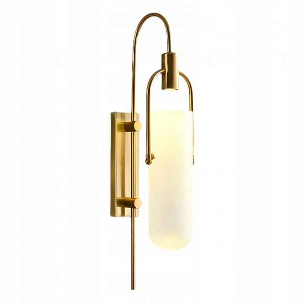 Balde Led nástěnné svítidlo 65 cm, zlatý kov Sklo