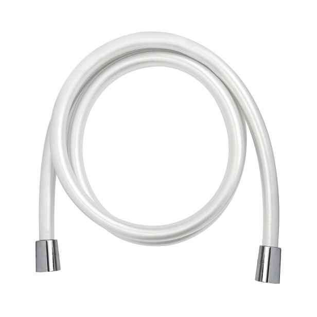 Hadice sprchová Mereo CB111W 150 cm plast, bílá lesklá/chrom