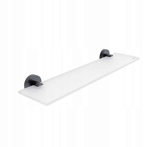Nimco Unix Černá police do koupelny skleněná mat 50 cm Unc 13091B-50-90_