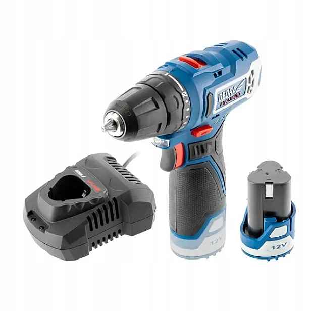 Dedra aku vrtačka 12V/2Ah, 32Nm, 0-400/1300 ot./min., nabíječka DED7302, De