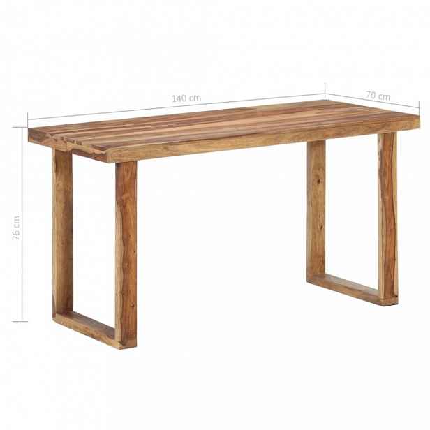 Jídelní stůl masivní dřevo 140x70x76 cm, sheesham