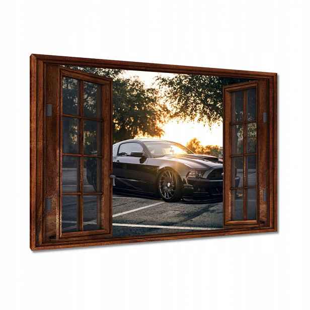 Obrazy 120x80 Černá bestie Mustang