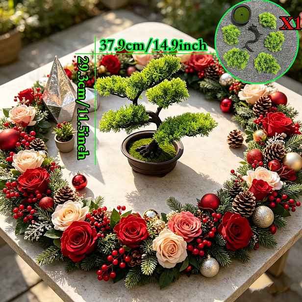 TEMU Velký simulovaný bohatý borovice bonsaj, velkomajestátní dekorativní ornament. Kopie živé a elegantní formy starověké borovice, větve s silnými