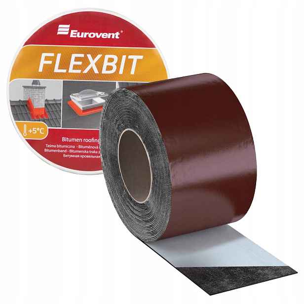 Pokrývačská páska bitumenová těsnící 100mm x 10m Ral 8017 Eurovent