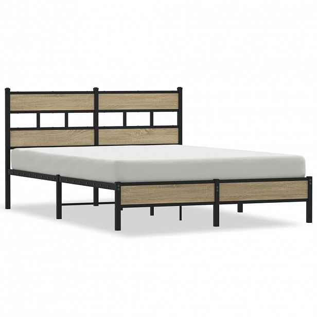 vidaXL Rám postele bez matrace dub sonoma 150x200 cm kompozitní dřevo