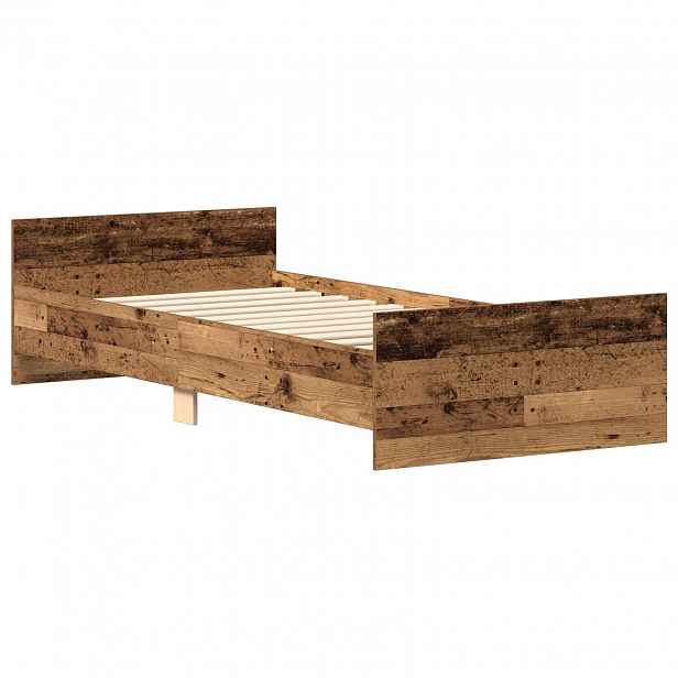 vidaXL Rám postele Staré dřevo 80 x 200 cm Kompozitní dřevo