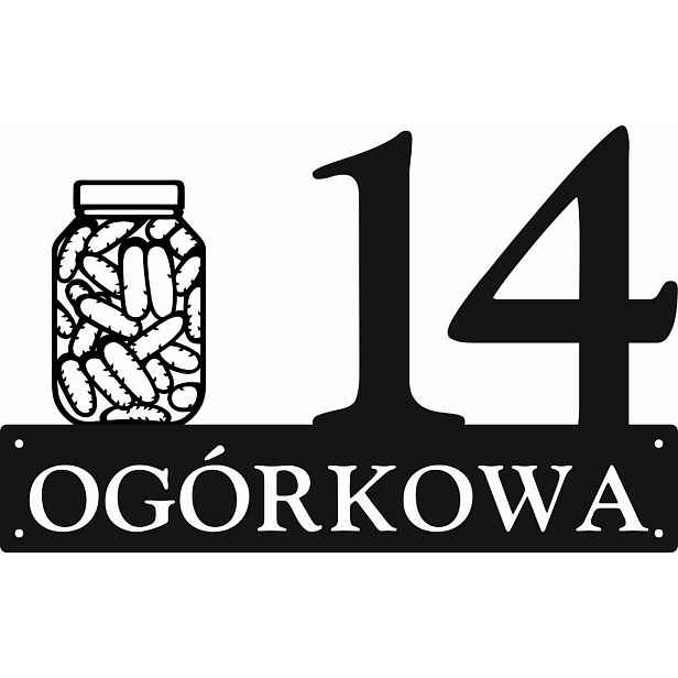 Číslo Na Dům 48 cm Tabule Adresa Ocel 2 mm Grafika 96