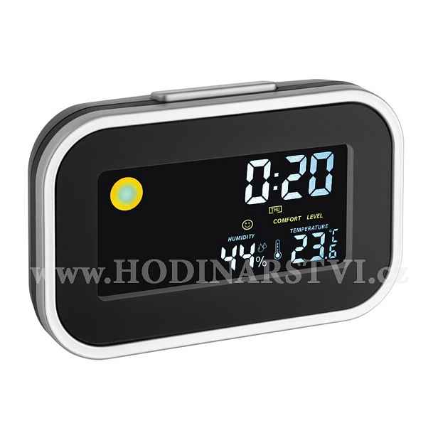 Digitální budík se zobrazováním vnitřní teploty a vlhkosti TFA 60.2015