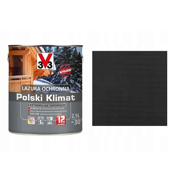 Lazura V33 Polský Klima 12 let Grafit 2,5L