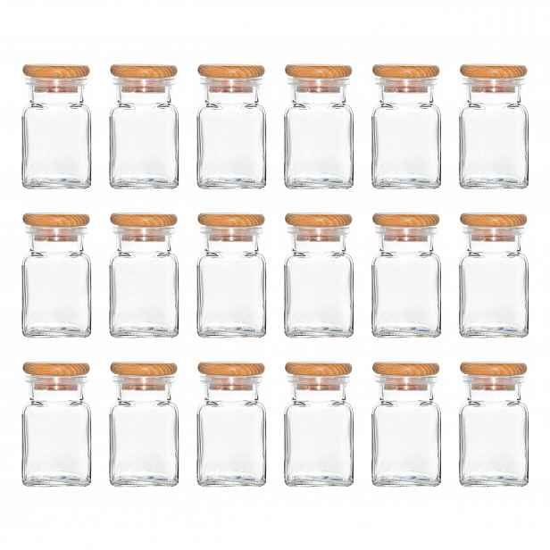 Skleničky na koření 150 Ml, nádobky na pepř, papriku, sůl, sklenice 18 ks