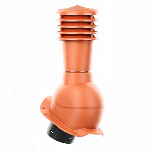 Větrací komín Smartline profil R fi 125 mm, nezateplený, cihlový