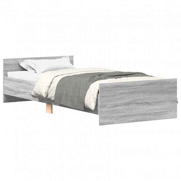 vidaXL Rám postele Šedý Sonoma 80 x 200 cm Kompozitní dřevo