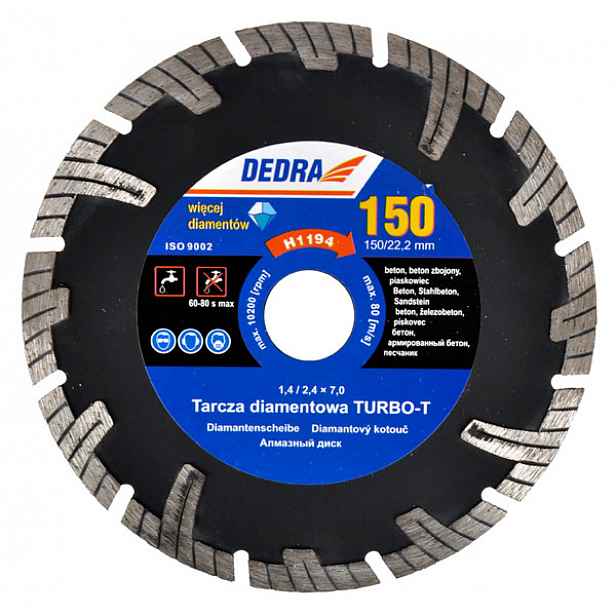 Diamantový Kotouč Turbo Pro Řezání Betonu 230/22,2