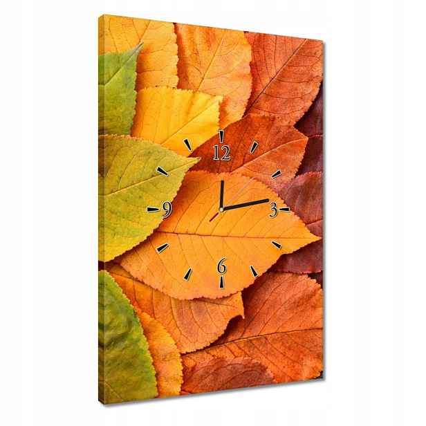 Hodiny 40x60 Podzimní barevné listy Listy v barvách podzimu