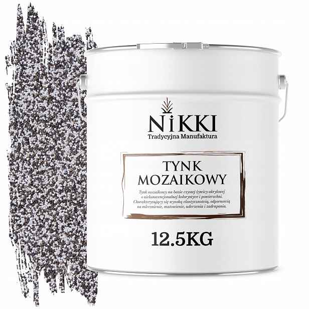 Pryskyřičná Mozaiková Omítka 12,5 Kg Vnitřní Vnější Barva Šedá Tmavá M41