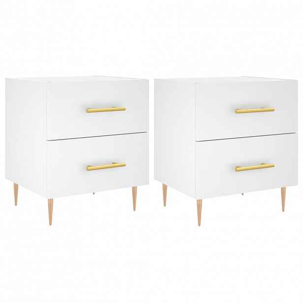 vidaXL Noční stolky 2 ks bílé 40 x 35 x 47,5 cm kompozitní dřevo